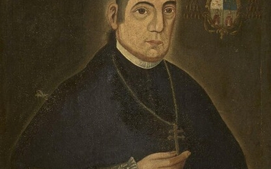 Portuguese School, late 18th/early 19th Century- Portrait of Dom Caetano, Archbishop of Braga (1740-1805); oil on canvas, inscribed 'O Snr. D. Fr. / Caetano. Arc. B' (upper left), 80.6 x 61.6 cm. Note: After the original painting, housed in the...