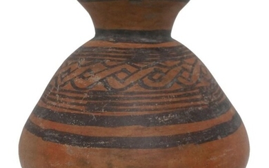 Pre-Columbian Decorated Clay Earthenware Vessel
