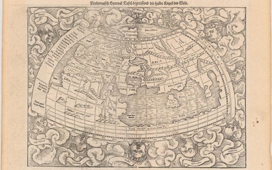 "Ptolemaisch General Tafel / Begreiffend die Halbe Kugel der Welt", Munster, Sebastian