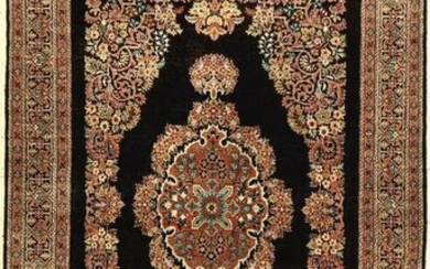 Qum silk fine, Persia, around 1960, pure natural