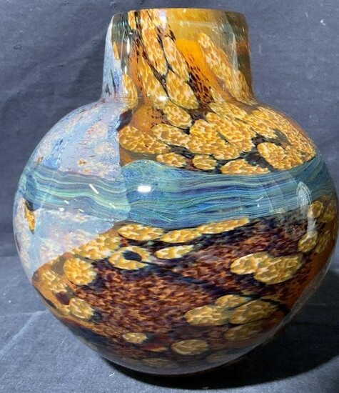 RANDO SOLIN Art Glass Vase