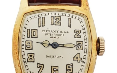 Rare Patek Philippe Tiffany Large Art Deco Mens Watch Hinged Case