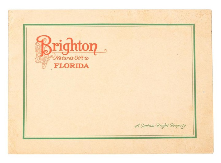 Rare illustrated brochure on Brighton, Florida c.1926