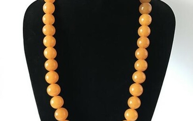 Remarkable Unique Antique Amber Necklace made from