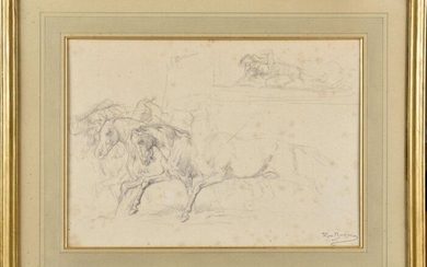 Rosa BONHEUR (1822-1899) Etude de chevaux...