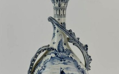 Royal Bonn Delft Blue and White Vase