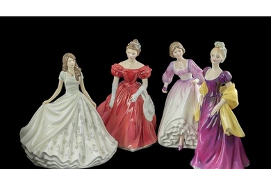 Royal Doulton Collection of Hand Painted Figures ( 4 ) In To...