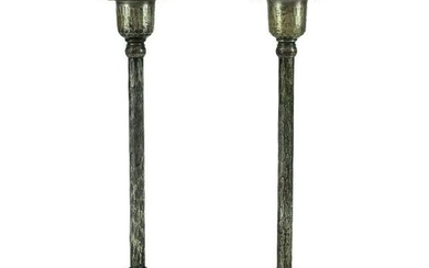 Roycroft Arts & Craft Silverplate Copper Candlesticks