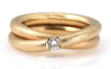 Ruben Svart A diamond ring set with a brilliant-cut diamond, mounted in...