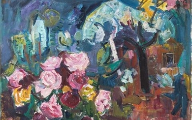 SCHOBER, PETER JAKOB (1897-1983), "Rosen im Garten"