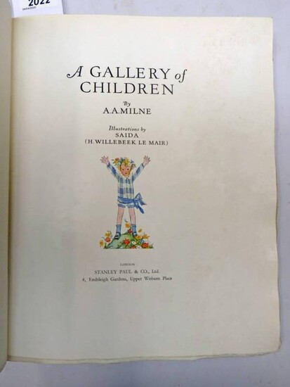 SIGNED COPY: A GALLERY OF CHILDREN BY A. A....
