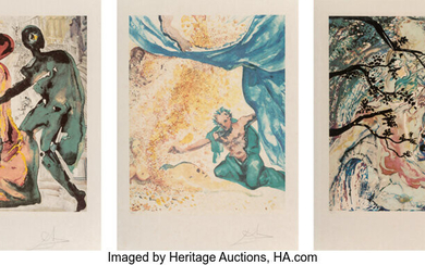 Salvador Dali (1904-1989), Les Amoureux (portfolio of three works) (1979)
