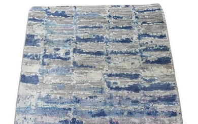 Sari Silk Diminishing Bricks Hand-Knotted Oriental
