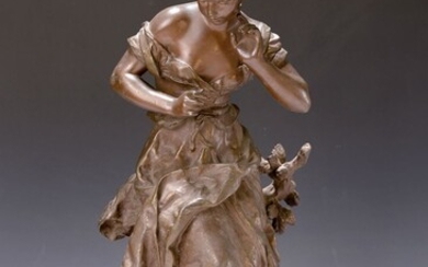 Sculpture, France, around 1890, Regule/metal cast, bronze coloured...