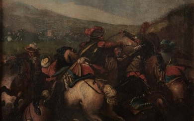 Scuola italiana del XVIII secolo, Scontro di cavalleria