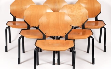 Set of 6 Rio by Fixtures Hexagonal Stacking Chairs