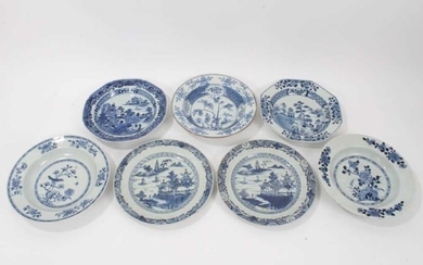 Seven 18th century Chinese export dishes