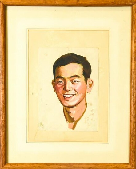 Signed Chinese Portrait Painting of a Man