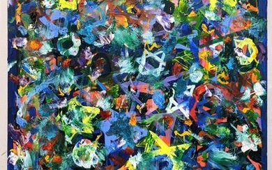 Signed and Dated Abstract Modern Oil Painting. 2010. Co