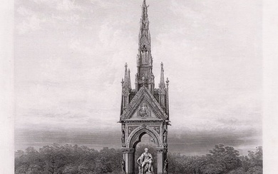 Sir George Gilbert Scott The Albert Memorial 1876 engraving