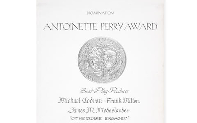 Sir Michael Codron: A Tony Award® Nomination Certificate for Otherwise Engaged