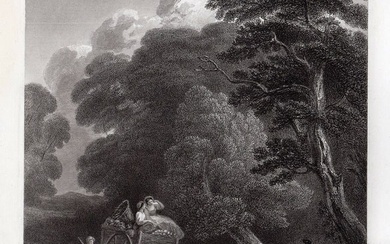 Sir Thomas Gainsborough 1834 engraving The Market Cart signed