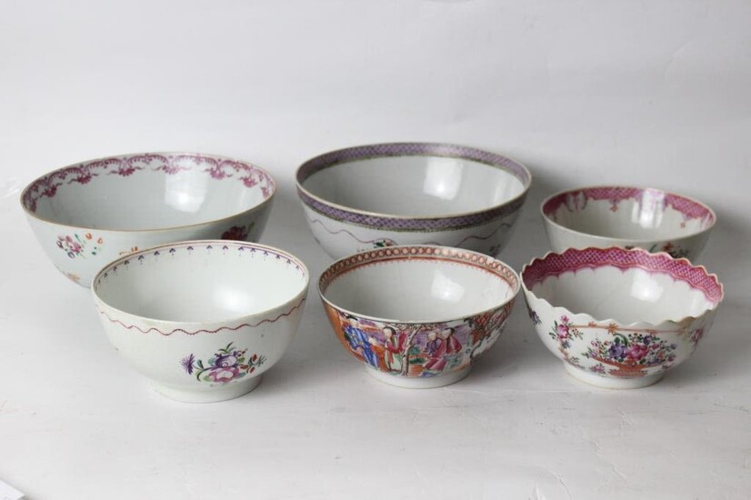 Six 18th.C Export Chinese Porcelain Bowl
