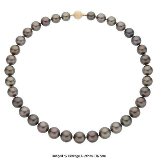 South Sea Cultured Pearl, Gold Necklace Pearls: South Sea...