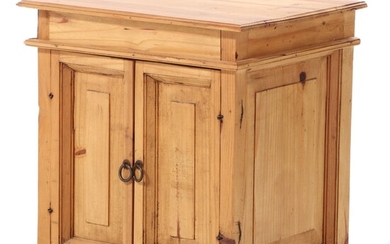 Spanish Colonial Style Pine One-Drawer Side Cabinet