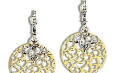Stambolian Diamond Gold Disk Earrings