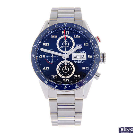 TAG HEUER - a gentleman's Carrera Calibre 16 chronograph bracelet watch.