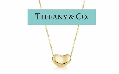TIFFANY 18K GOLD ELSA PERETTI 10mm. BEAN PENDANT NECKLACE An outstanding Authentic Tiffany & Co.