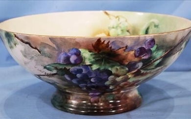 T&V France hand painted punch bowl