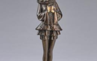 A bronze female dancer, designed in around 1920