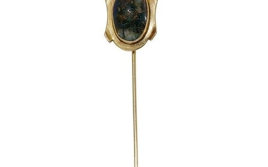 The Kalo Shop stick pin with cabochon stone face