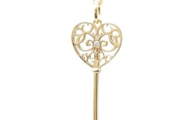 Tiffany Enchantment Heart Necklace Yellow Gold (18K) Diamond Men Women Fashion Pendant Necklace