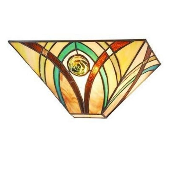 Tiffany Mission Style Stained Glass Sconce Light