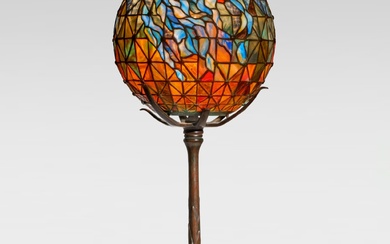 Tiffany Studios A Rare "Flame" Table Lamp