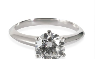 Tiffany & Co. Solitaire Diamond Engagement Ring in Platinum H VVS1 1.34 CTW