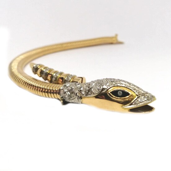 Tubo-gaz gold bracelet