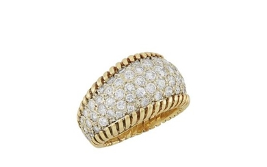 Two-Color Gold and Diamond Ring