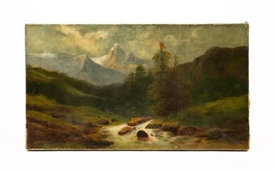 UNKNOWN ARTIST (LATE 19TH CENTURY) "MOUNTAIN LANDSCAPE".