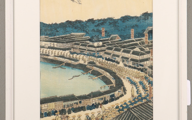 UTAGAWA SADAHIDE. Colour woodblock print, Japan, 19th century.