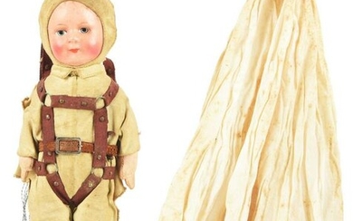 VINTAGE WWII-TYPE PARACHUTE DOLL.
