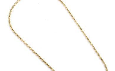 Van Cleef & Arpels: A necklace of 18k gold. Signed. Serial no. 121368. L. app. 80 cm. Weight app. 68 g. Ca. 1960–70.