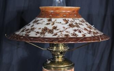 Very unusual Victorian glass lamp