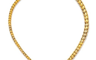 Victorian, Enamel and Diamond Snake Necklace