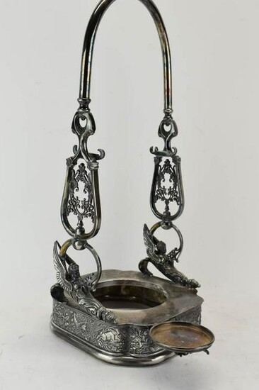 Victorian Silver Plated Long Handled Holder