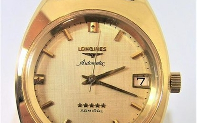 Vintage 18k GP LONGINES 5 Star ADMIRAL Automatic DATE