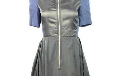 Vintage Carven Navy and Black Short Sleeve Mini Dress